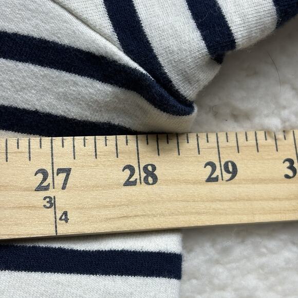 Crown & Ivy Sweatshirt 4X Blue Stripe Plaid Tab Collar Colorful Cozy Contrast - Picture 6 of 7